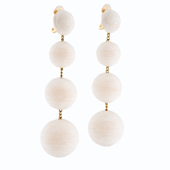 Rebecca de Ravenel Classic Soft White  Corded Four Drop Earrings - Picture 10 of 12